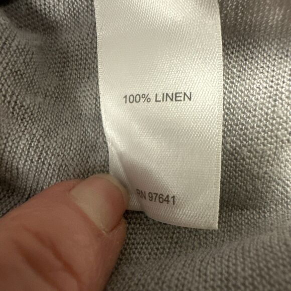 J Jill Love Linen Women's Sz Small 100% Linen Grey - Picture 7 of 9